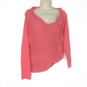 Vintage 1980's Avalin Pink Scoop Neck Cardigan